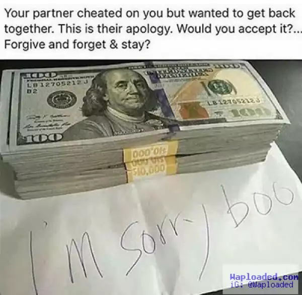 Your View!!! What Would You Do If This Was You – Forgive Or Forget And stay?